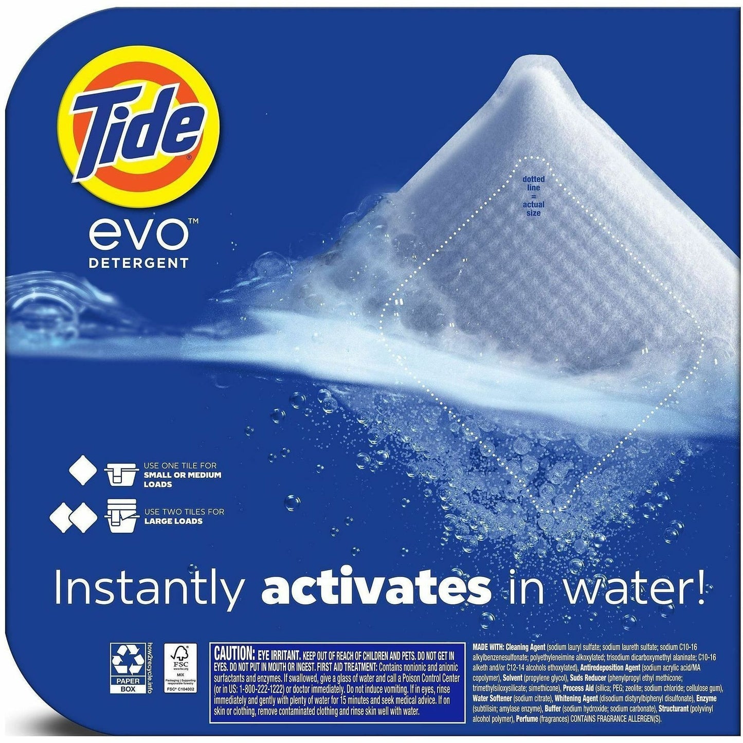 Tide Evo Laundry Detergent Tiles, 42/Carton (PGC21856)
