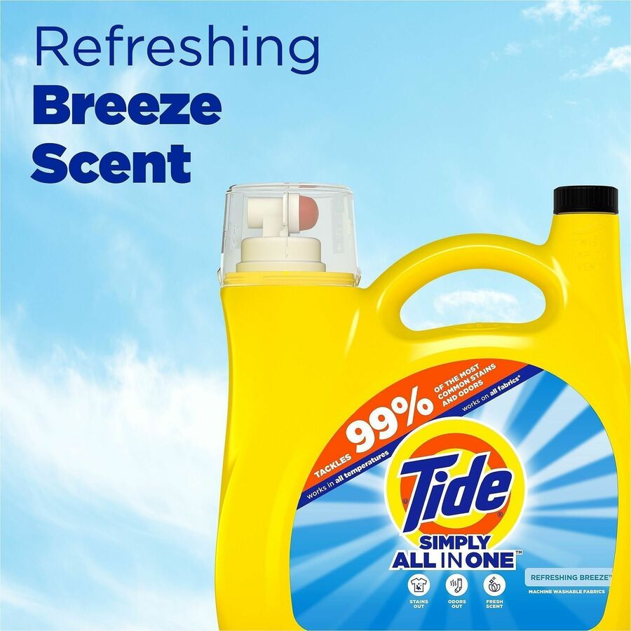 Tide Simply All-in-1 Detergent, 107 fl oz, Refreshing Breeze, Clean Scent (PGC26840)