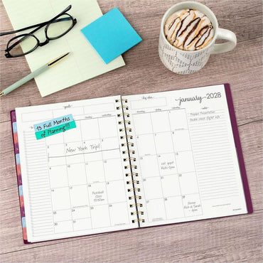 At-A-Glance Harmony Weekly/Monthly Planner, 7" x 8¾", 13-Month, Jan 2027-Jan 2028, Mulberry Poly Cover (AAG109980518)