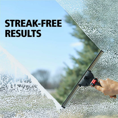 Rubbermaid Commercial Glass Squeegee, Rubber Blade, 1.6" x 7.6" x 13.8", Black (RCP2221950)