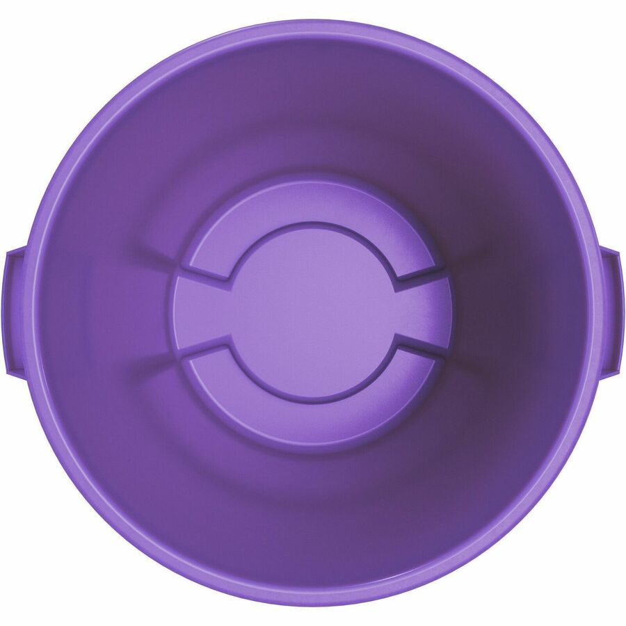 Sparta Bronco Round Waste Containers, Open Top, 44 gal Capacity, Purple  (CFS84104489)