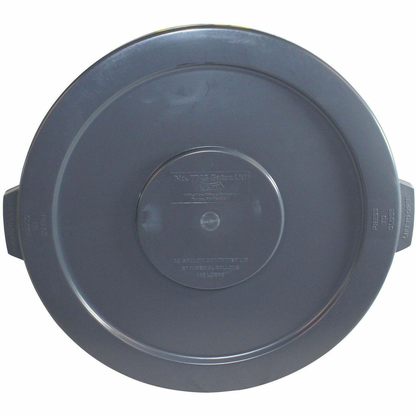 Genuine Joe Gator Trash Container Lid, Gray (GJO01280)
