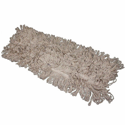 Genuine Joe Looped-End Dust Mop, Cotton Head, White, 12/Carton (GJO01284)