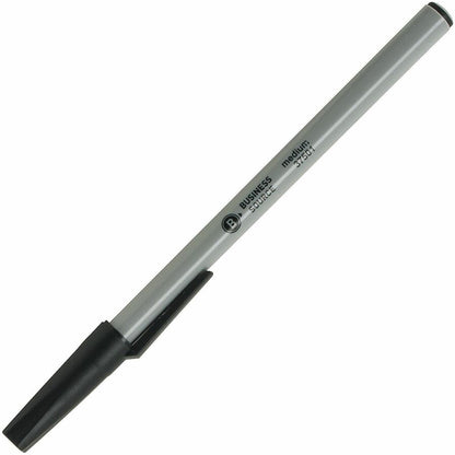 Business Source Ballpoint Stick Pens, Medium Pen Point, Black Ink, 60/Box, 8 Boxes/Carton (BSN37531CT)