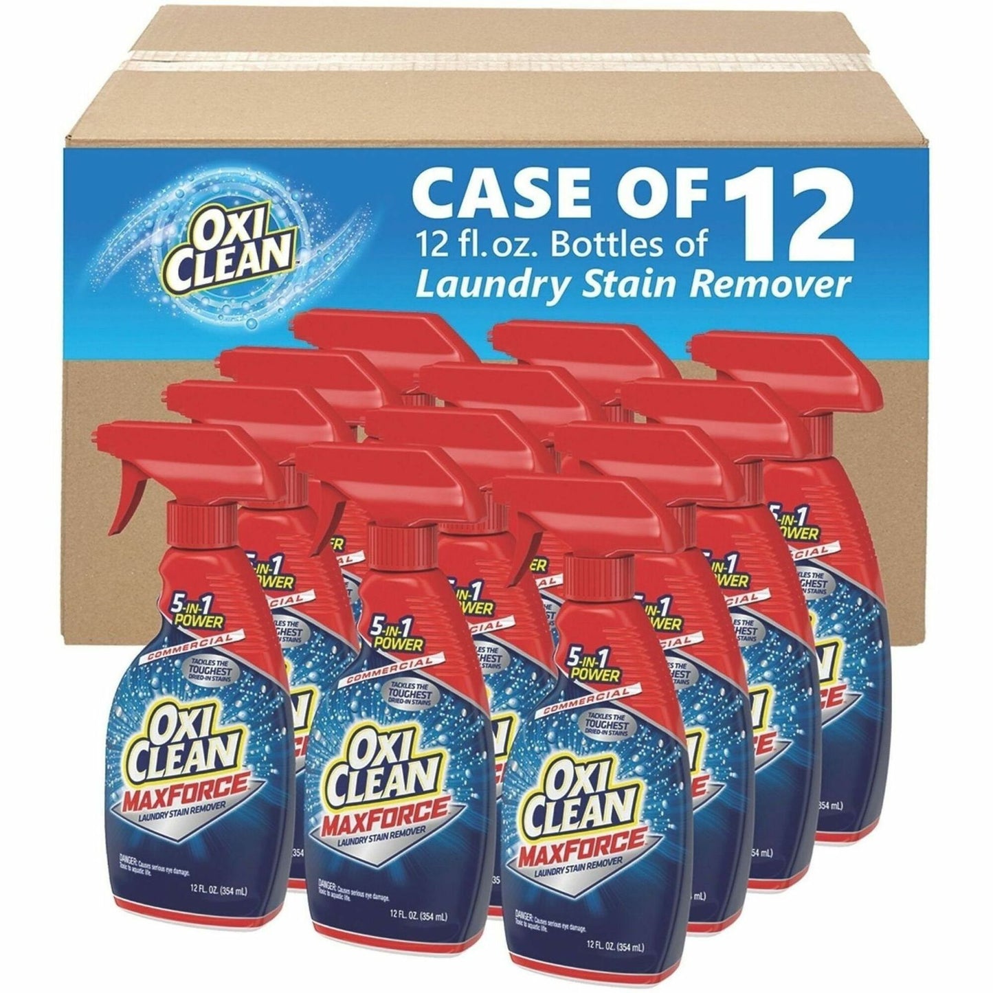 OxiClean Max Force Stain Remover, 12 fl oz, 12/Carton (CDC57037000CT)
