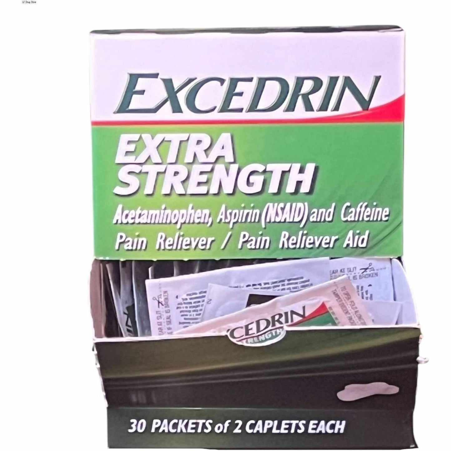 Lil' Drug Store Excedrin Pain Reliever, 30 Packets of 2 (LIL64108)
