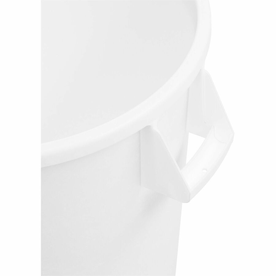 Sparta Bronco Round Waste Containers, Open Top, 44 gal Capacity, White  (CFS84104402)