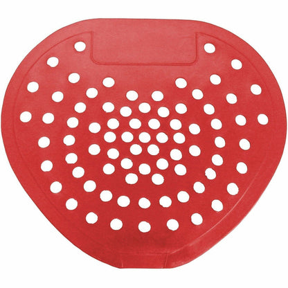 Genuine Joe 30 Day Vinyl Urinal Screens, Odor Control, 12/Carton, Red (GJO01311)