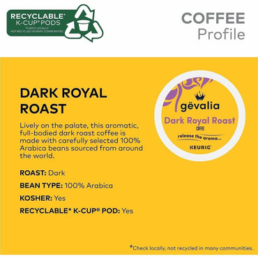 Keurig K-Cup Dark Royal Roast Coffee, Compatible with Brewer, Dark Royal Blend (GMT8032CT)