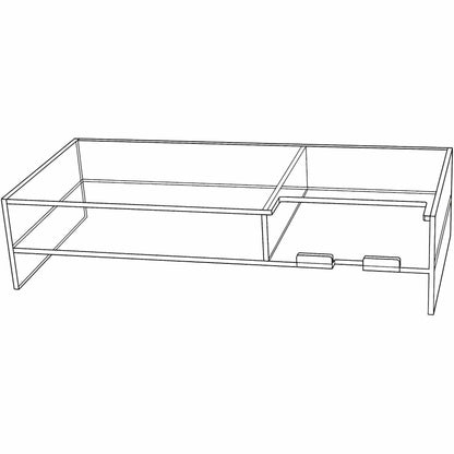 Kantek 2-Tier Acrylic Monitor Stand, 4.30" x 9.40" x 20.70", Clear, Desktop, Heavy Duty, Shelf (KTKAMS340)