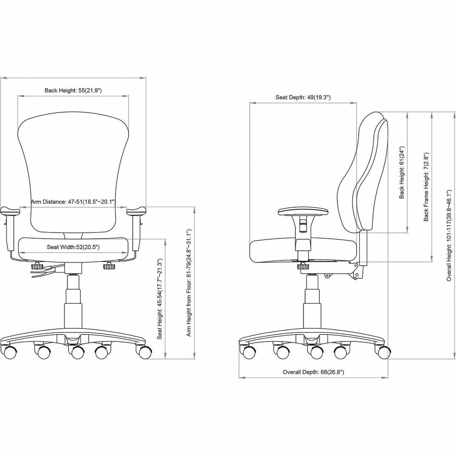 Lorell Accord Series Managerial Task Chair (LLR66154)