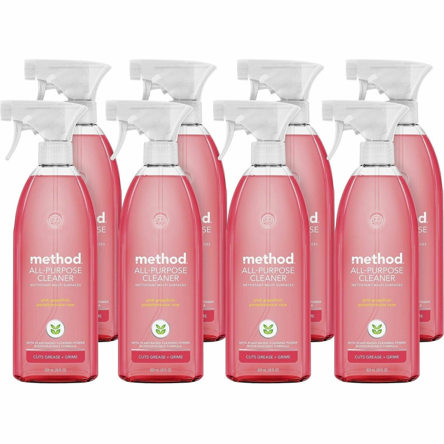 Method All-Purpose Surface Cleaner, 28 fl oz, Pink Grapefruit Scent, 8/Carton (MTH377540CT)