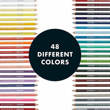Prismacolor Scholar Colored Pencils, Assorted Lead, 48/Pack (SAN2226799)