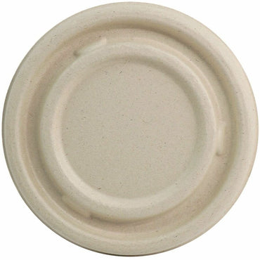 World Centric Compostable Fiber Lids, Beige, Plant Fiber, 50 Lids/Pack, 2/Carton (WORBOLFB8GNLF)