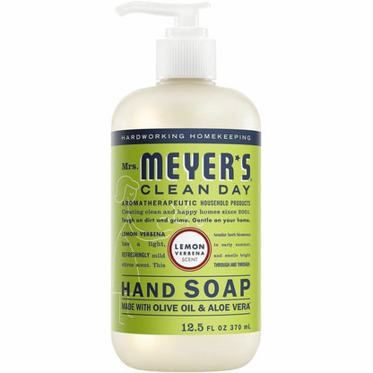Mrs. Meyer's Clean Day Hand Soap Refill, Lemon Verbena, Lavender, Mild Citrus Scent, 12.50 fl oz (SJN390068EA)