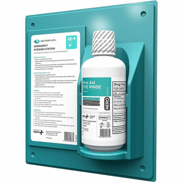 Aero NeutraFlush Eyewash Station Wall Unit, 1 quart, Green, Portable (AERNFS0321)
