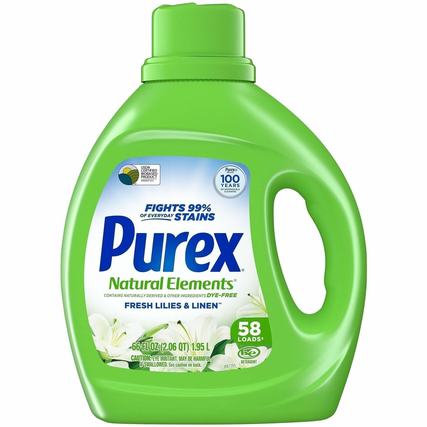 Dial Natural Elements Liquid Detergent, 66 fl oz, Lilies, Linen Scent (DIA05649CT)