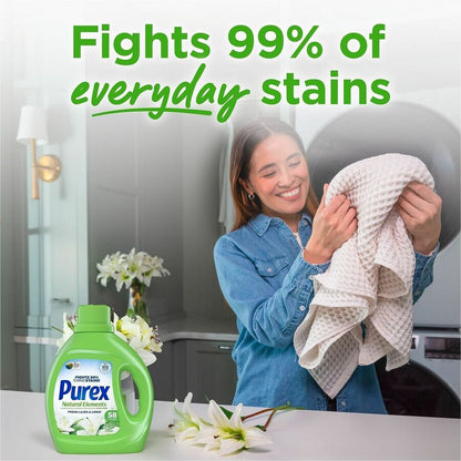 Dial Natural Elements Liquid Detergent, 66 fl oz, Lilies, Linen Scent (DIA05649CT)
