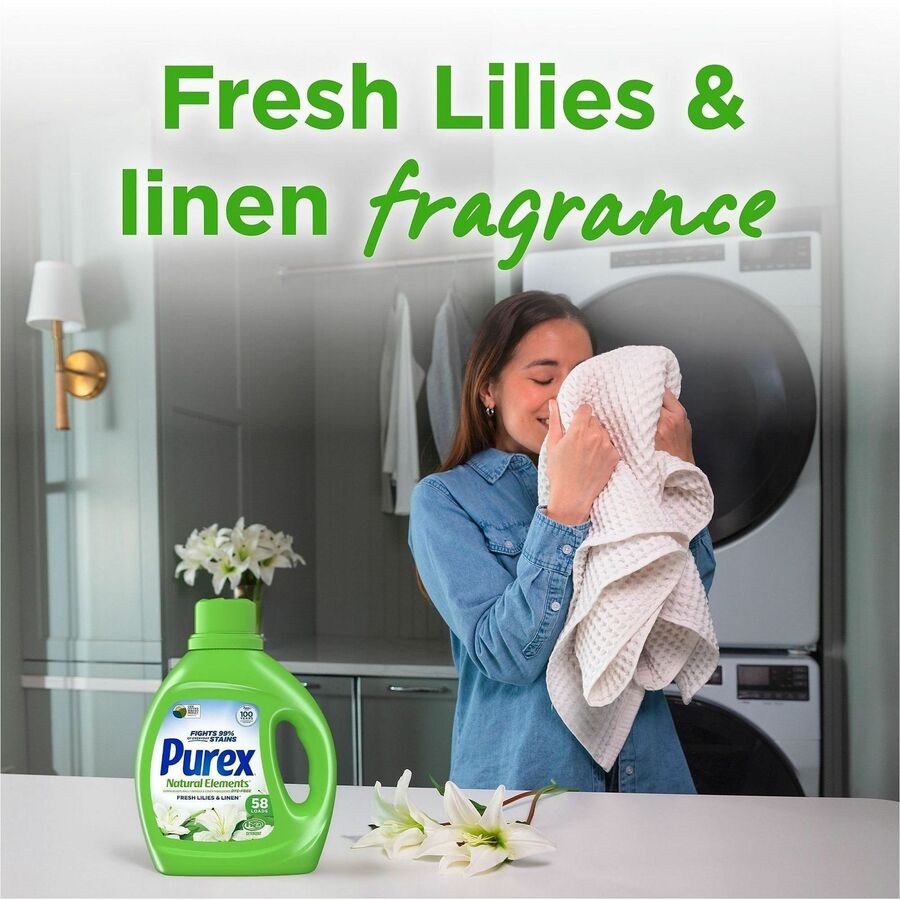 Dial Natural Elements Liquid Detergent, 66 fl oz, Lilies, Linen Scent (DIA05649CT)