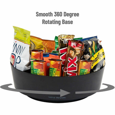 Mind Reader 4-Compartment Snack Carousel Organizer, Black (EMSLAZSNACKCT)