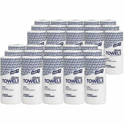 Genuine Joe Kitchen Roll Paper Towels, 2 Ply, 11" x 93.60", 100 Towels/Roll, 3 Rolls/Carton (GJO23085)