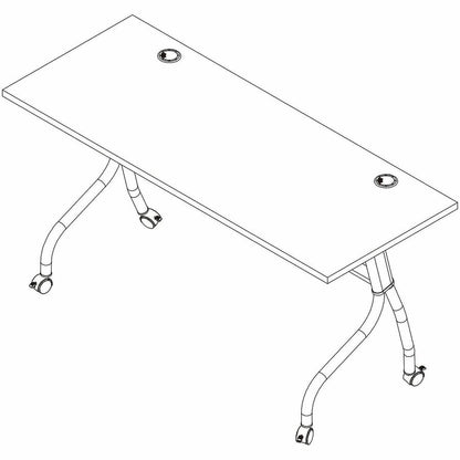 Lorell Preference Flip/Nest Training Tables, 60" Table Top Width x 23.60" Table Top Depth, 29.50", Black Four Leg Base (LLR60756)