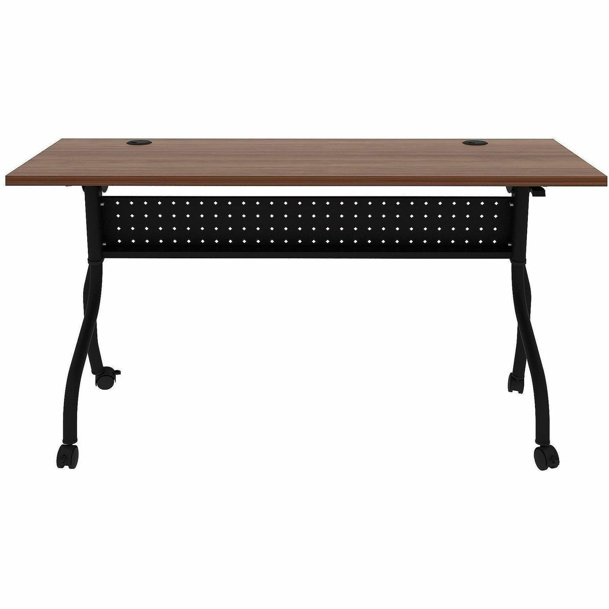 Lorell Preference Flip/Nest Training Tables, 60" Table Top Width x 23.60" Table Top Depth, 29.50", Black Four Leg Base (LLR60756)