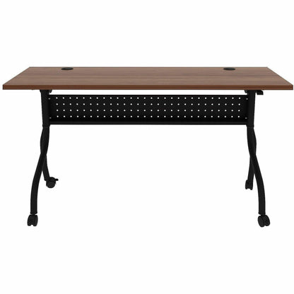 Lorell Preference Flip/Nest Training Tables, 60" Table Top Width x 23.60" Table Top Depth, 29.50", Black Four Leg Base (LLR60756)
