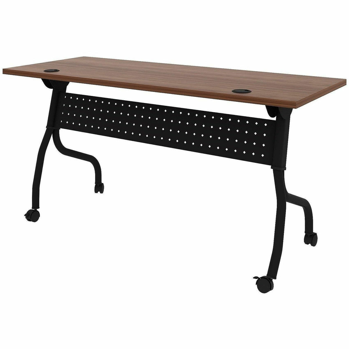 Lorell Preference Flip/Nest Training Tables, 60" Table Top Width x 23.60" Table Top Depth, 29.50", Black Four Leg Base (LLR60756)