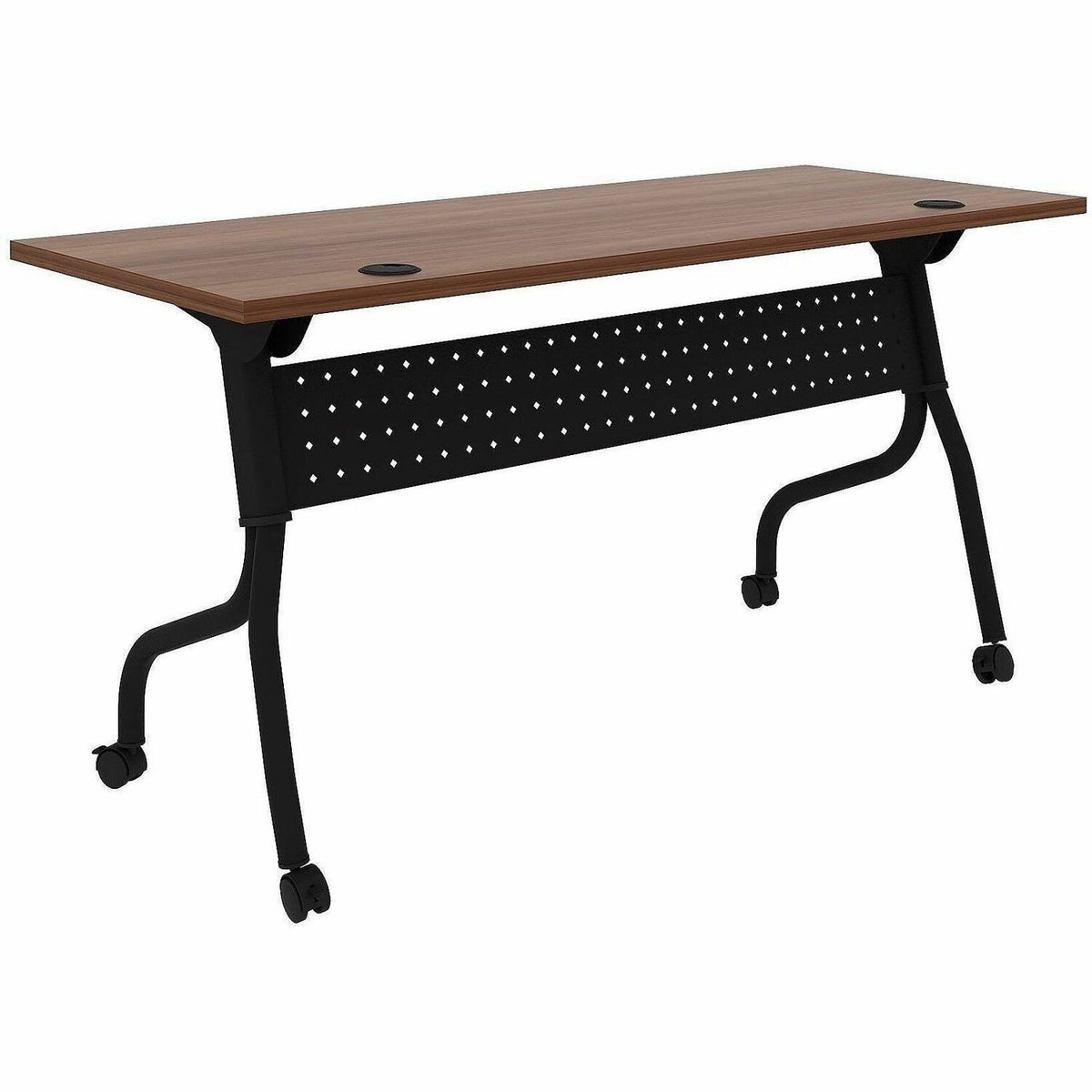 Lorell Preference Flip/Nest Training Tables, 60" Table Top Width x 23.60" Table Top Depth, 29.50", Black Four Leg Base (LLR60756)