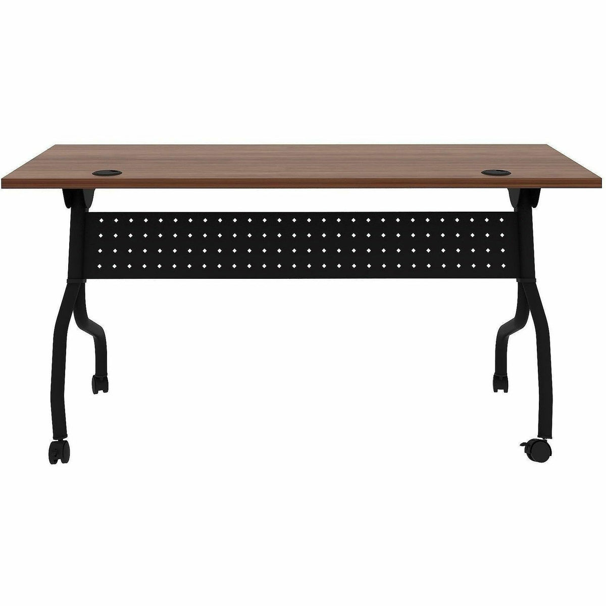 Lorell Preference Flip/Nest Training Tables, 60" Table Top Width x 23.60" Table Top Depth, 29.50", Black Four Leg Base (LLR60756)