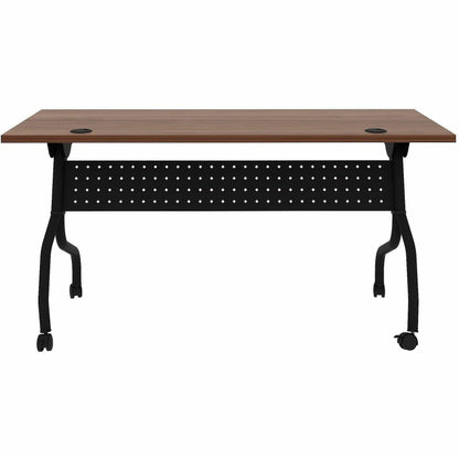 Lorell Preference Flip/Nest Training Tables, 60" Table Top Width x 23.60" Table Top Depth, 29.50", Black Four Leg Base (LLR60756)