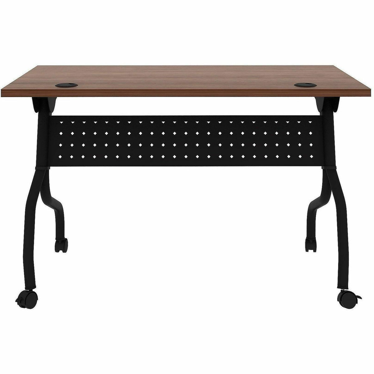 Lorell Preference Flip/Nest Training Tables, 48" Table Top Width x 23.60" Table Top Depth, 29.50", Black Four Leg Base (LLR60757)