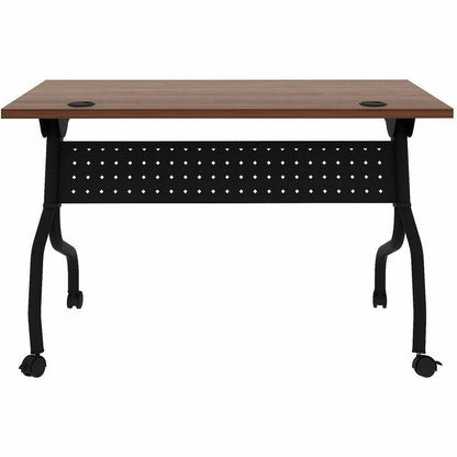 Lorell Preference Flip/Nest Training Tables, 48" Table Top Width x 23.60" Table Top Depth, 29.50", Black Four Leg Base (LLR60757)