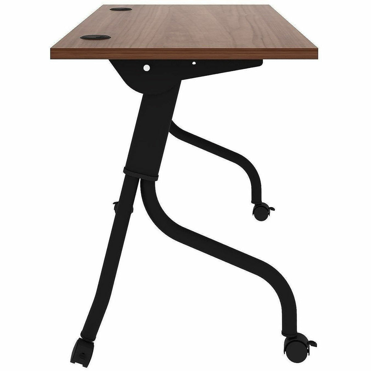 Lorell Preference Flip/Nest Training Tables, 48" Table Top Width x 23.60" Table Top Depth, 29.50", Black Four Leg Base (LLR60757)