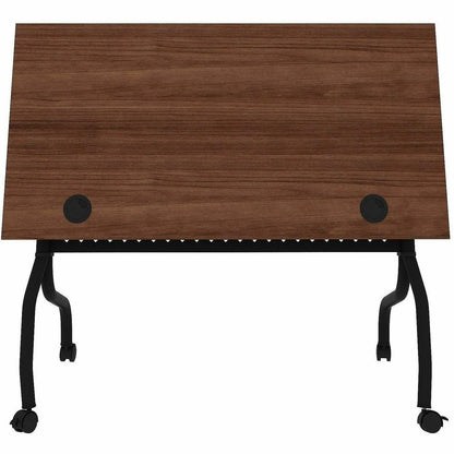 Lorell Preference Flip/Nest Training Tables, 48" Table Top Width x 23.60" Table Top Depth, 29.50", Black Four Leg Base (LLR60757)
