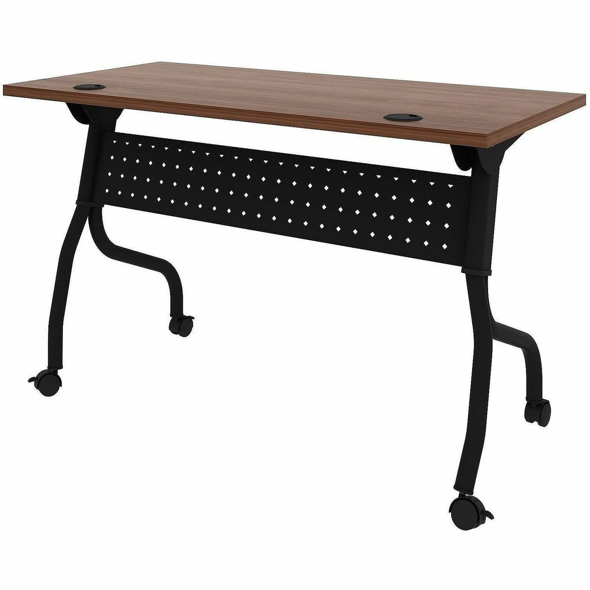 Lorell Preference Flip/Nest Training Tables, 48" Table Top Width x 23.60" Table Top Depth, 29.50", Black Four Leg Base (LLR60757)