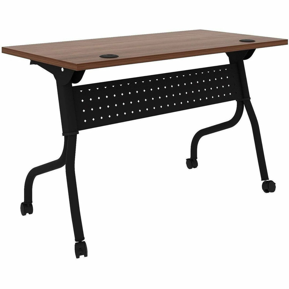 Lorell Preference Flip/Nest Training Tables, 48" Table Top Width x 23.60" Table Top Depth, 29.50", Black Four Leg Base (LLR60757)