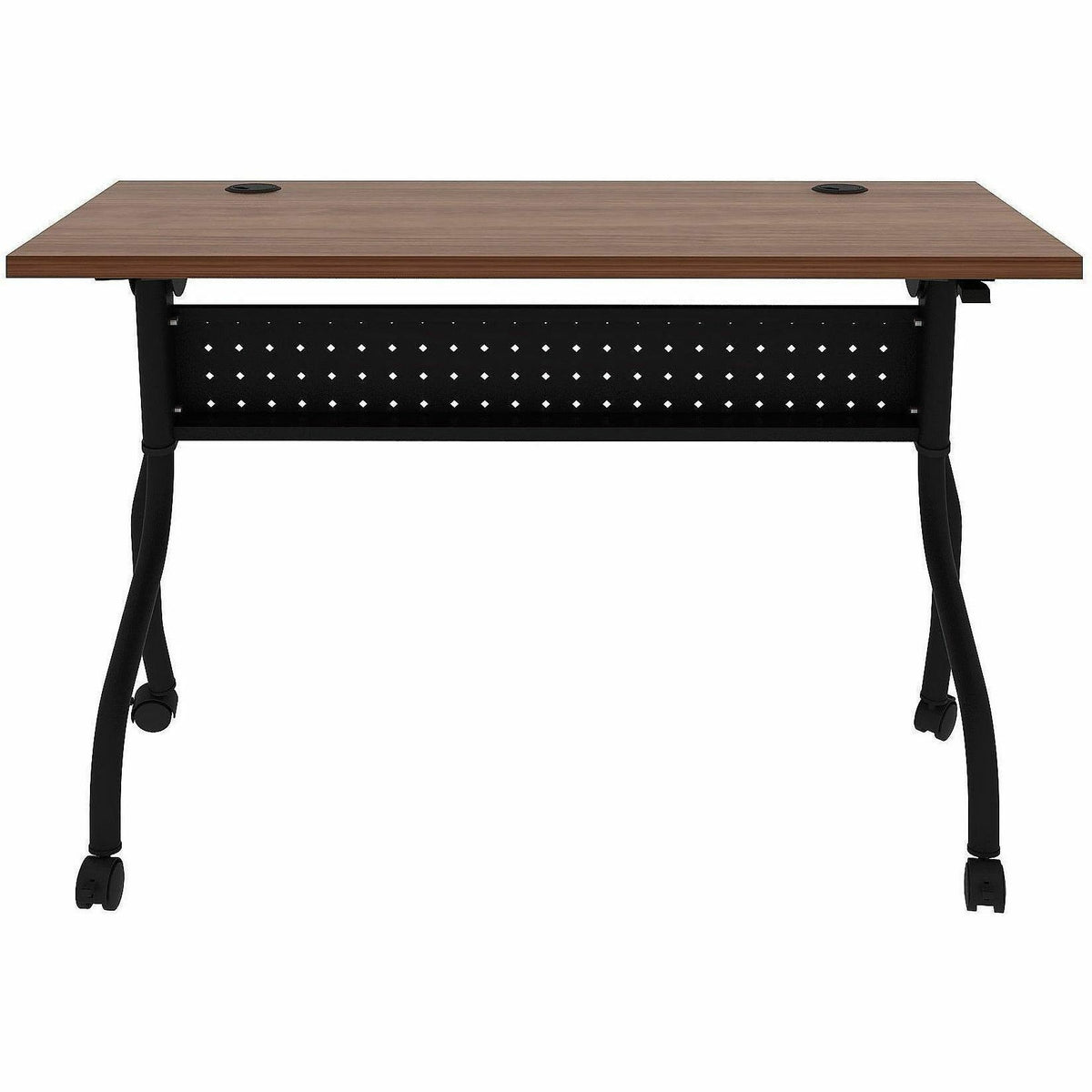 Lorell Preference Flip/Nest Training Tables, 48" Table Top Width x 23.60" Table Top Depth, 29.50", Black Four Leg Base (LLR60757)