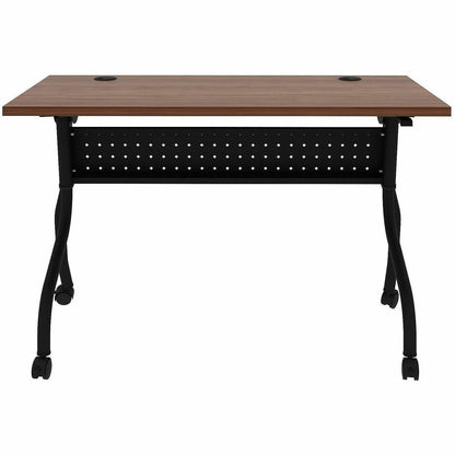 Lorell Preference Flip/Nest Training Tables, 48" Table Top Width x 23.60" Table Top Depth, 29.50", Black Four Leg Base (LLR60757)