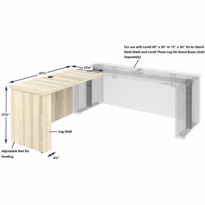 Lorell Essentials Sit-Stand Return Shells, 27.5" x 47.3" x 23.6", Finish: Modern Elm (LLR66378)