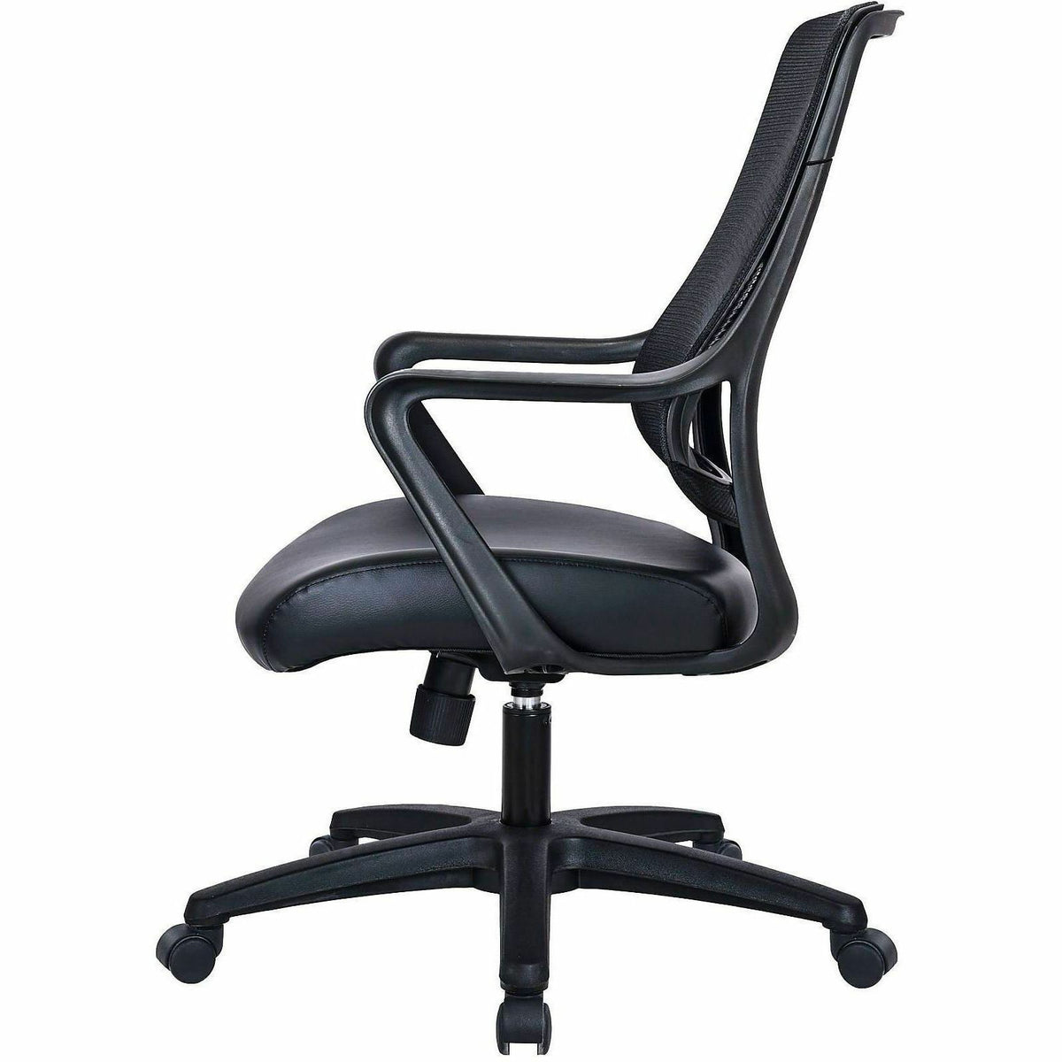 Lorell Fixed-Arm Mesh-Back Conference Chair, Mesh Back Material, 5-star Base, Black, Armrest (LLR63212)
