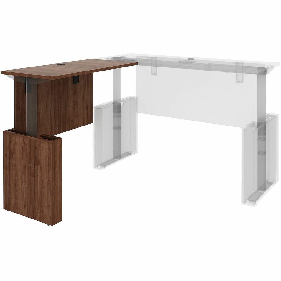 Lorell Essentials Sit-Stand Return Shells, 27.5" x 47.3" x 23.6", Finish: Walnut (LLR69965)