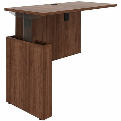 Lorell Essentials Sit-Stand Return Shells, 27.5" x 47.3" x 23.6", Finish: Walnut (LLR69965)