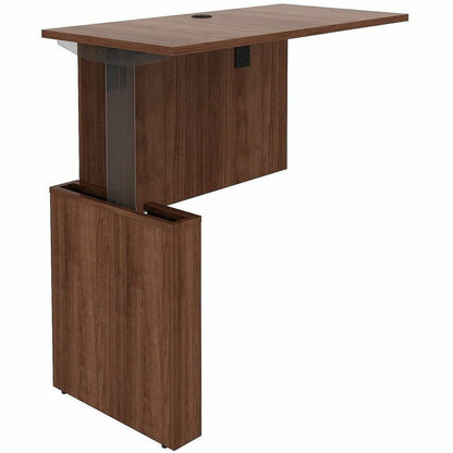 Lorell Essentials Sit-Stand Return Shells, 27.5" x 47.3" x 23.6", Finish: Walnut (LLR69965)