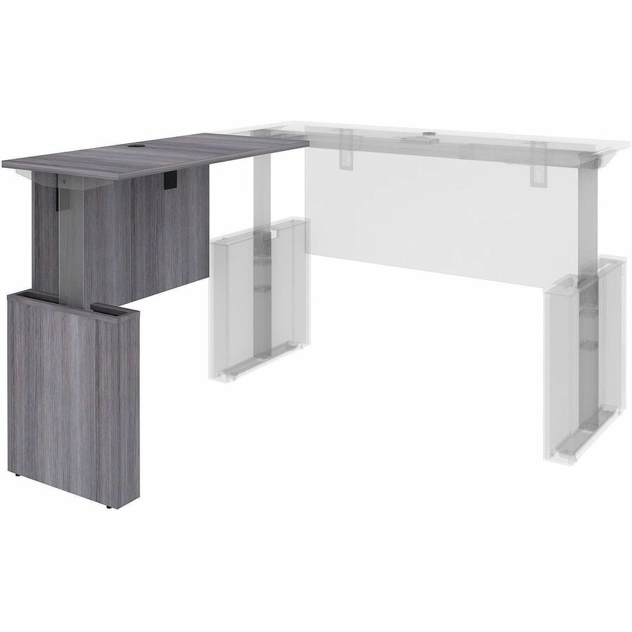 Lorell Essentials Sit-Stand Return Shells, 27.5" x 47.3" x 23.6", Finish: Weathered Charcoal (LLR69528)