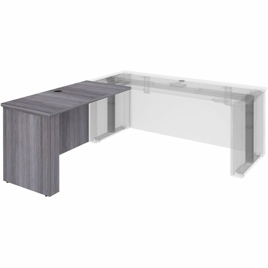 Lorell Essentials Sit-Stand Return Shells, 27.5" x 47.3" x 23.6", Finish: Weathered Charcoal (LLR69528)