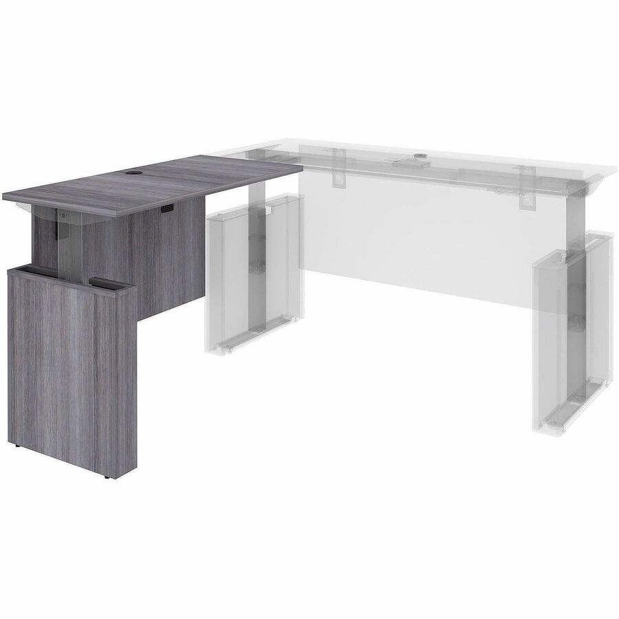 Lorell Essentials Sit-Stand Return Shells, 27.5" x 47.3" x 23.6", Finish: Weathered Charcoal (LLR69528)