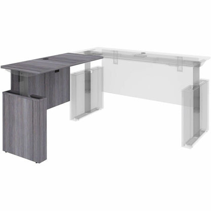Lorell Essentials Sit-Stand Return Shells, 27.5" x 47.3" x 23.6", Finish: Weathered Charcoal (LLR69528)
