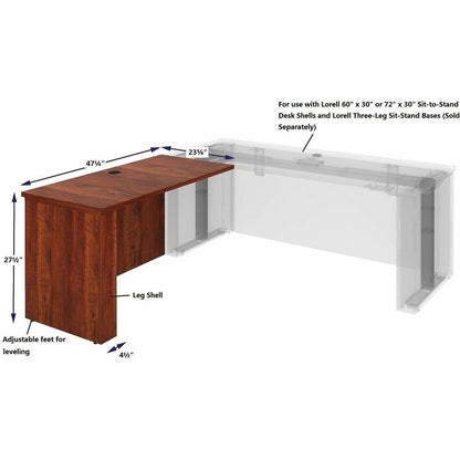 Lorell Essentials Sit-Stand Return Shells, 27.5" x 47.3" x 23.6", Finish: Cherry (LLR69425)